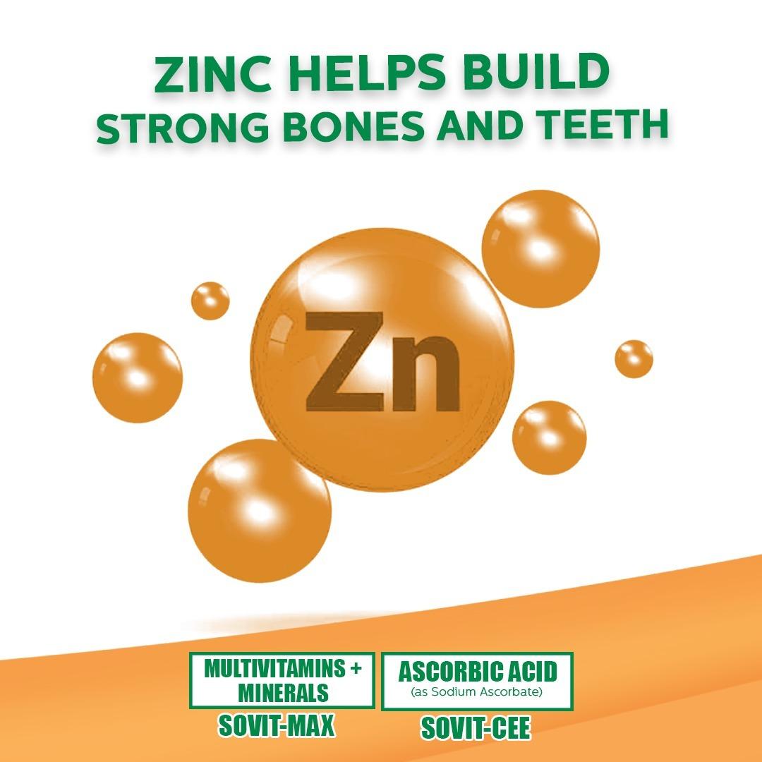 Zinc has lots of benefits! One of these are helping strong bones and teeth! 💯
Take Sovit-Max daily! #GawingMaxEasyAngLife 
sovitvitamins.com
#SovitVitamins #SovitMax #Zinc