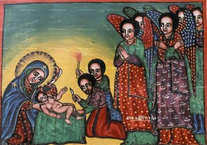 et_taoriya's tweet photo. ጥር 6 ግዝረተ ኢየሱስ ክርስቶስ
"ስምንት ቀን በተፈጸመ ጊዜም ሕጻኑን ሊገዝሩት ወሰዱት" በወሰዱትም ጊዜ በአካሉ ላይ ስለት ሳያርፍ በማይመረመር ምሥጢር ተገዝሮ ተገኘ:: ይኸውም ዕለተ ዓርብ ሳትደርስ ደሙ ያለጊዜው እንዳይፈስ ነው:: ሉቃ ፪፥፳፩ https://t.co/OKdJyhZ4AR
