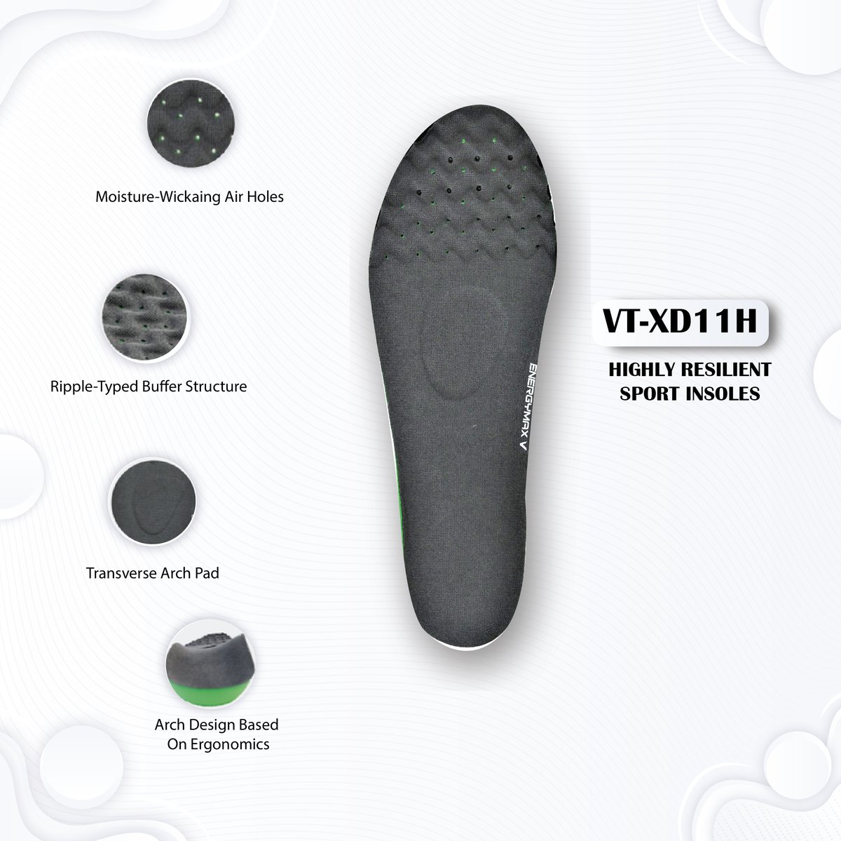 victorsport_in's tweet photo. The problems that people with high arches encounter:
Solution:
A high resilient shock-absorb mat is put in the front and back sole to increase shock-absorb ability. And thicken the outer edge of the forefoot to lift and redirect the balance into the centre.
 
#VICTOR #ENERGYMAX https://t.co/n9QIUqXLN3
