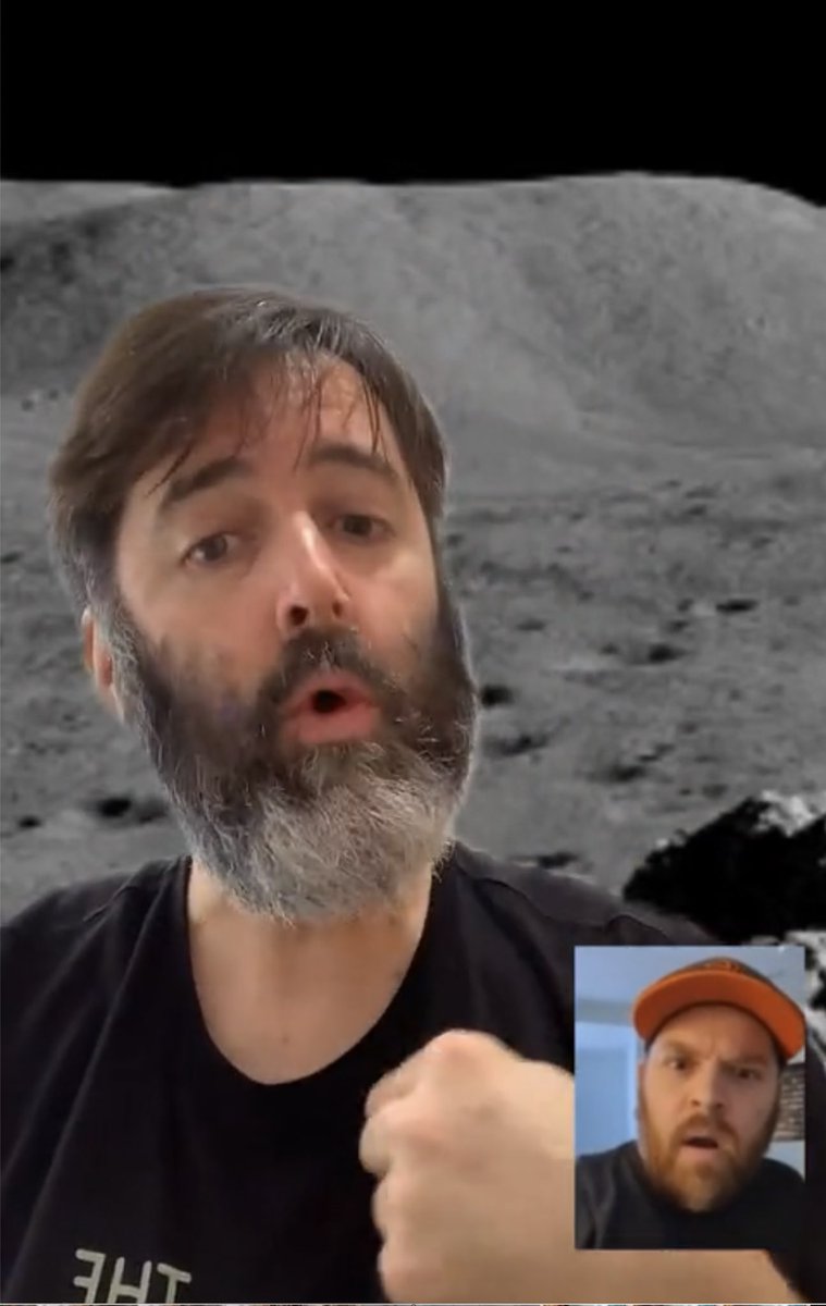 NotABitComedy's tweet image. World 8/1000: The Moon
Tech: TikTok Live
Notes: Moon Buzz is a different guy than Earth Buzz

#1000WorldsProject