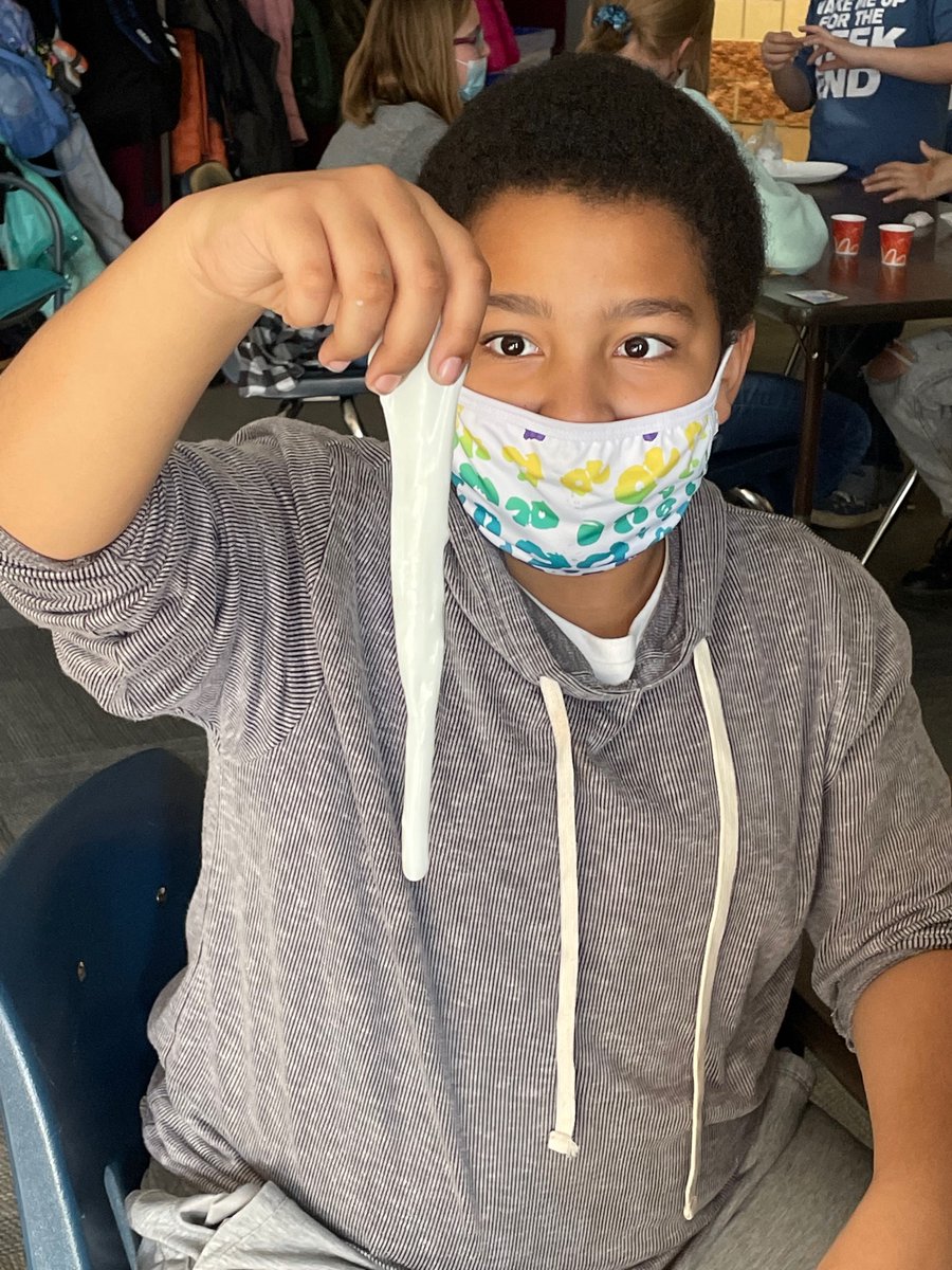 MissLansdon's tweet photo. Today students learned about chemical reactions with 
@MysterySci
 
We mixed substances and watched them fizz, bubble, clump, and become goop. Loved seeing this group so engaged! 
@RStar512 https://t.co/2eU2fEimPE