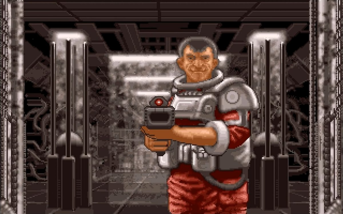 JoachimHesse's tweet photo. "You are Drax, the last of the Obliterators, a genetically enhanced and awesome fighting machine, bio-engineered for the execution of incredible tasks, the ultimate solution of the most cataclysmic of predicaments." #Obliterator #Psygnosis #Amiga #Retro #Pixelart https://t.co/ukYiDkjB9B