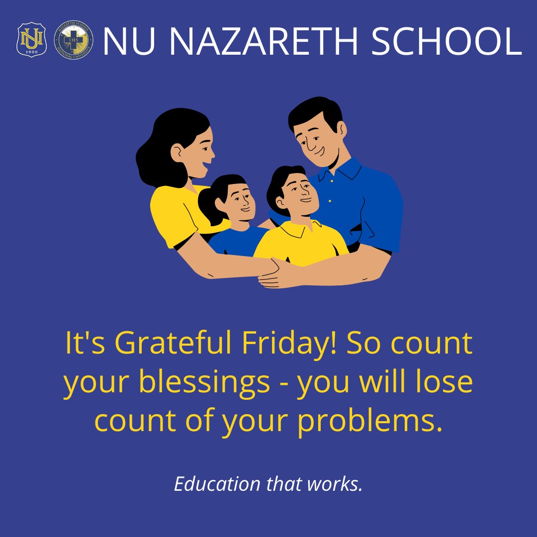 NUNSAdmissions's tweet photo. GRATITUDE FRIDAY!
Here's something to ponder while having your weeklong health break.

#EducationThatWorks https://t.co/9YvMeuomIj