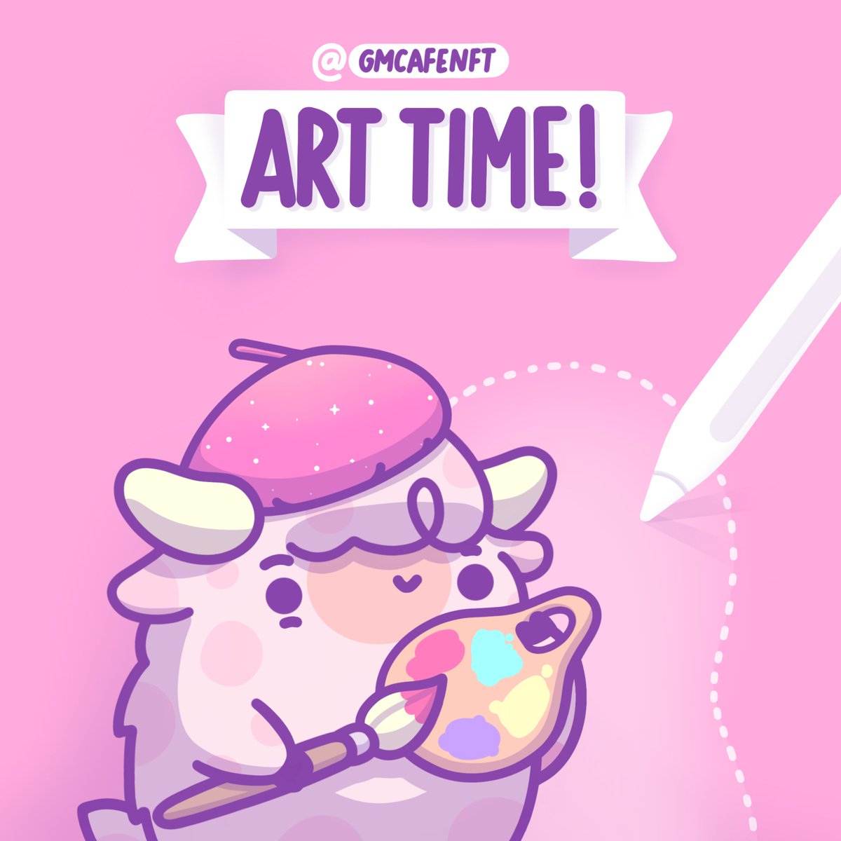 gmcafeNFT's tweet photo. Art Contest Time ✏️
Create a passionate piece of mooart that shares your love of cute and chill café vibes, and you could win 1 of 3 direct sales of a Cow. 👀 

RT, like and comment your art piece HERE with #mooart. 

*See Discord for details - https://t.co/6sKLUXCOCh https://t.co/LaRbQsSvHV