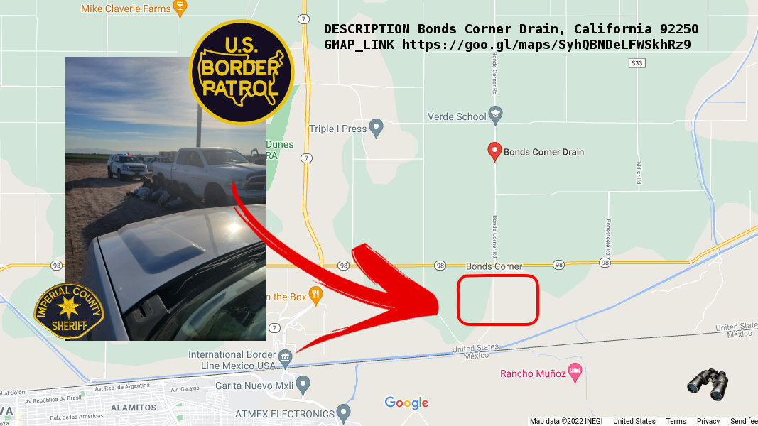 borderObserver's tweet photo. Border Patrol Agents Arrest U.S. Citizen with Two Outstanding Warrants
https://t.co/vQCFCh0c7L
#ElCentroSector 12 Jan 2022
6 #illegals
Agents stopped the truck on a field road near Bond's Corner Drain, south of Highway 98.
#CBP_action qt-cbp-media-3124 #borderObserver https://t.co/wCB3DBRgcz