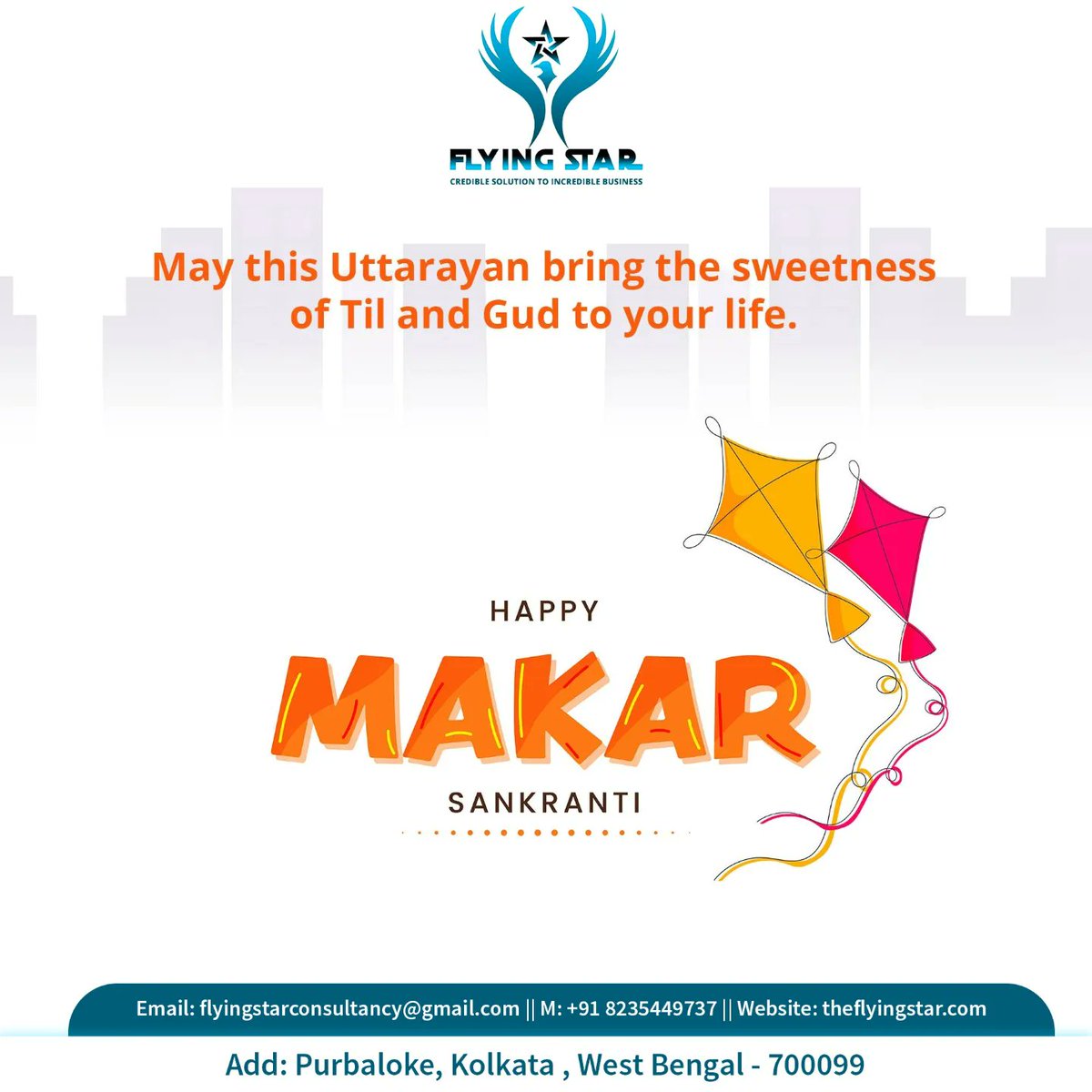 flying_pvt's tweet photo. May this Makar Sankranti fill your life with joy, happiness, and love. Wishing you and your family a very Happy Makar Sankranti!
#flyingstarconsultancy #flipkartseller #AmazonIndia #happynewyear2022 #amazonseller #spn #Amazon #amazonprime 
#sankranti #makarsankranti #festival https://t.co/Kxb8clTXA3