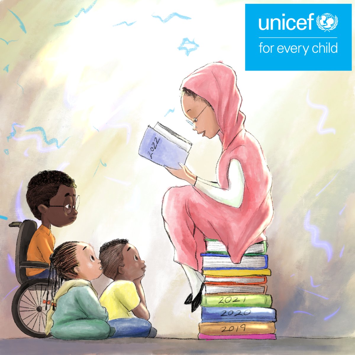UNICEFinArabic's tweet photo. التعليم يرقى بالإنسان 📚 ✏️

لكل طفل الحق في التعلّم - بغض النظر عن هويته أو مكان إقامته أو دخل أسرته. https://t.co/90jXcNL7Qq