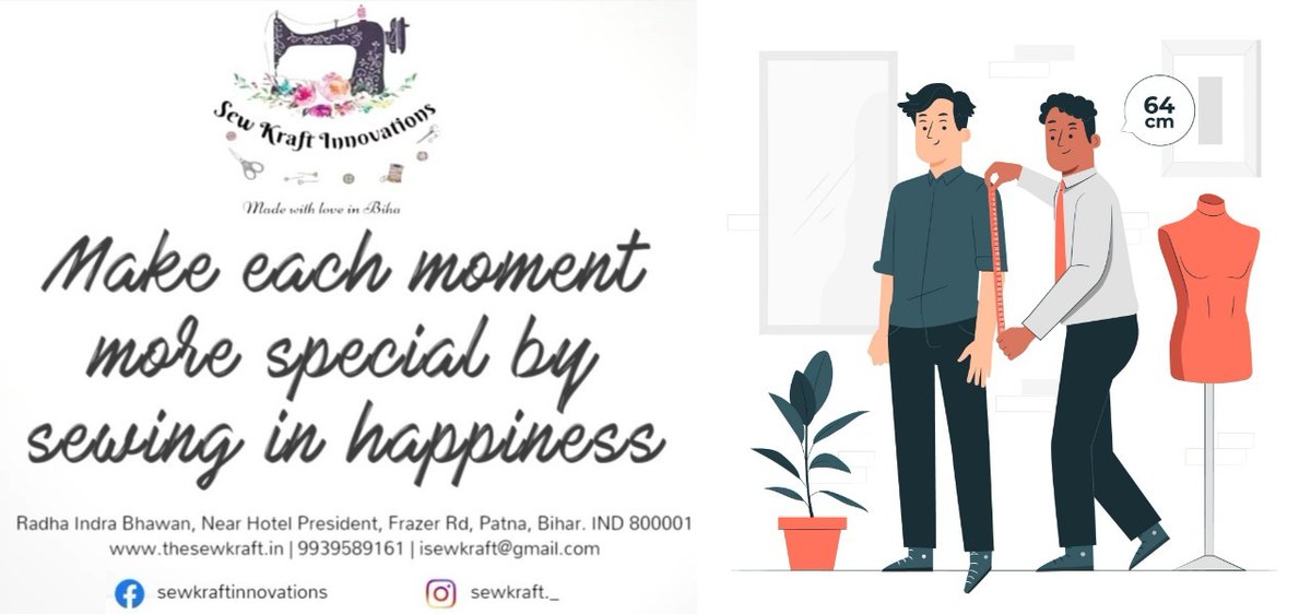 SewKraft's tweet photo. Makes Each Moment More Special By Sewing In Happiness

Radha Indra Bhawan, Near Hotel President, Frazer Rd, Patna, Bihar. IND 800001
https://t.co/mWbppTI6Gq | 9939589161 | isewkraft@gmail.com

Facebook : https://t.co/luL9SIAWg1
Instagram : https://t.co/L2fRz4NkBY https://t.co/vilzLVw4FK