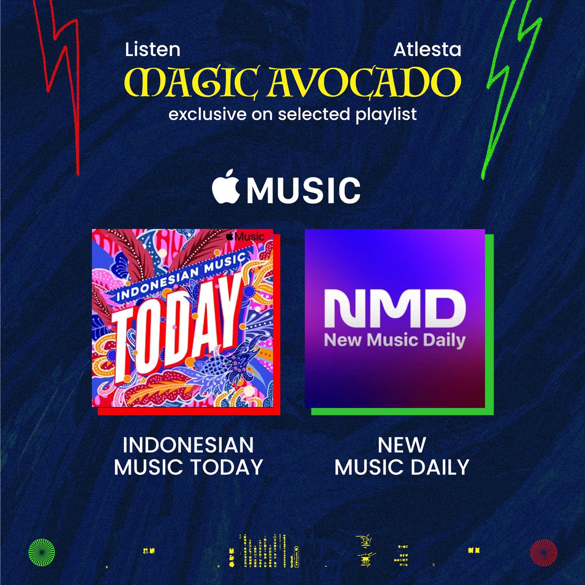 Atlesta's tweet photo. thank you so much @AppleMusic @ressoidn @joox @SpotifyID β¨π₯β¨π₯ππ₯
#MagicAvocado https://t.co/Mx7PIIuAVo