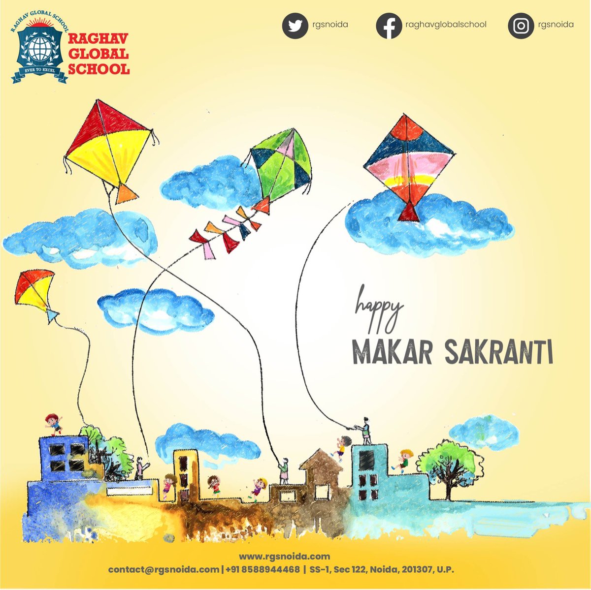 rgsnoida's tweet photo. May the Sun God brings sunshine and happiness to fill your life and home🌞 

Raghav Global School wishes you a very Happy Makar Sakranti!🙏🌞🌾

#MakarSakranti #makarsakranti2022
#HappyMakarsakranti #HappyMakarSankranti2022 #RGSNoida https://t.co/v79qTwCDRR