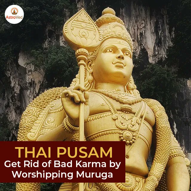 AstroVed's tweet photo. Thai Pusam festival is dedicated to Lord Muruga. People carry kavadi on their shoulders and pierce their bodies as part of the rituals to show their devotion to Muruga. https://t.co/wL62ljulab

#Thaipusam #Thaipusam2022 #LordMuruga #Pusam #Nakshatra #AstroVed https://t.co/WGo2f9tWI3