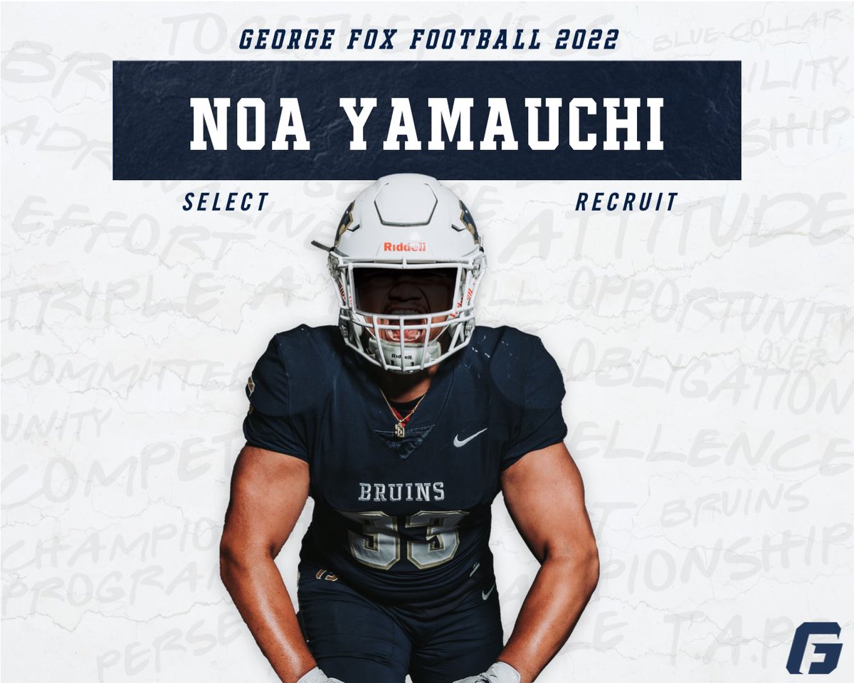 Noa Yamauchi (@noayamauchi48) on Twitter photo Grateful to announce that I received an offer from George Fox University! #GoBruins <a href="/BishopGormanFB/">Gaels Football</a> <a href="/Coach_Cos93/">Michael Cosgrove</a> <a href="/AustinShadbolt/">Austin Shadbolt</a> Grateful to announce that I received an offer from George Fox University! #GoBruins <a href="/BishopGormanFB/">Gaels Football</a> <a href="/Coach_Cos93/">Michael Cosgrove</a> <a href="/AustinShadbolt/">Austin Shadbolt</a>
