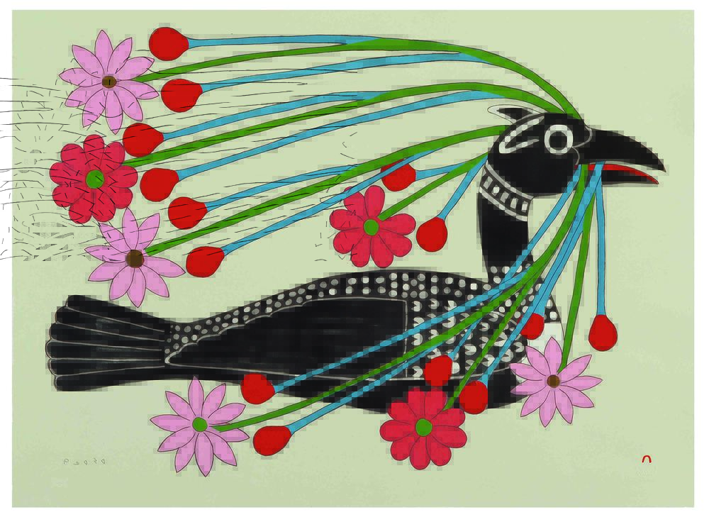 Qikiqtani_Inuit's tweet photo. Word of the Day
ᐅᖃᐅᓯᓕᕆᔾᔪᑎᕗ�� ᐅᓪᓗᒥ #Inuktitut

ᓇᓪᓕᑦᑎᒌᓐᓂᖅ
Nallittigiinniq
Na-lli-ti-gii-nniq
Romance

(Image: Kenojuak Ashevak's Courting Loon) https://t.co/XZAqFUXexF