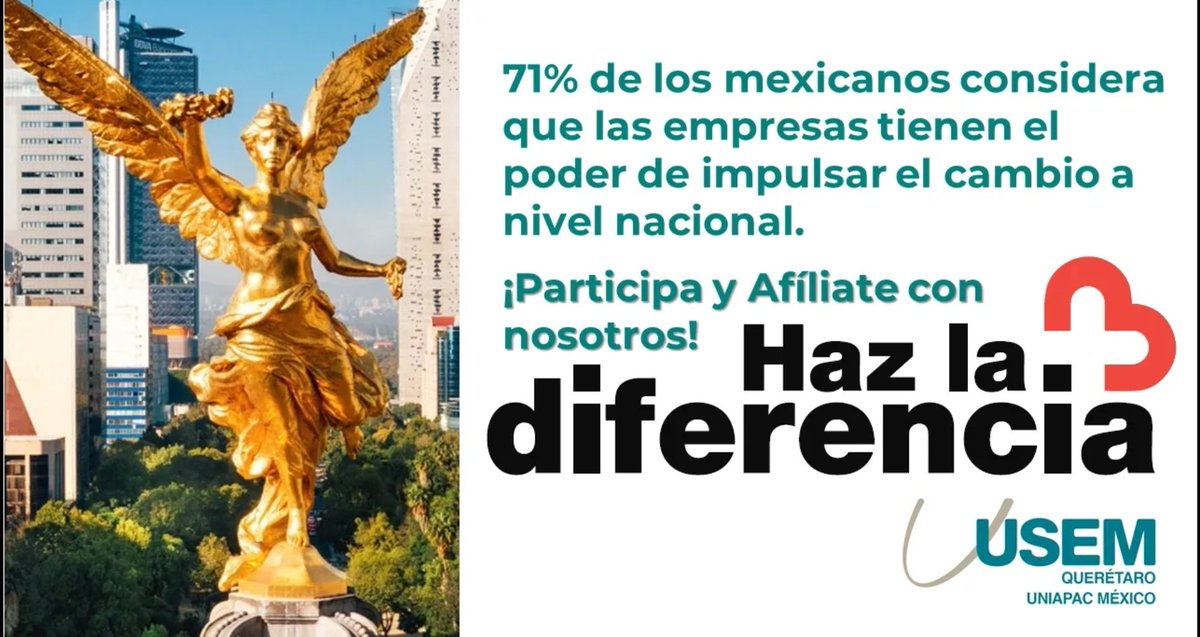 USEM_QUERETARO's tweet photo. Es momento de tomar acciones que mejoren las condiciones económicas y sociales de nuestras comunidades.
#SomosUSEM #USEM #RetoUSEM #RSE #Afiliate https://t.co/dmVgCRbL1e