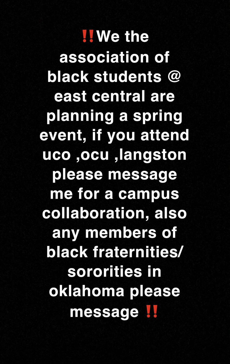 ‼️ATTENTION ALL BLACK FRATERNITIES SORORITIES, BLACK STUDENT UNIONS, ASSOCIATIONS, CLUBS AND ORGANIZATIONS ‼️ OBU, SWOSU, SOUTH EASTERN, NORTH WESTERN, LANGSTON, UCO, OCU etc,‼️