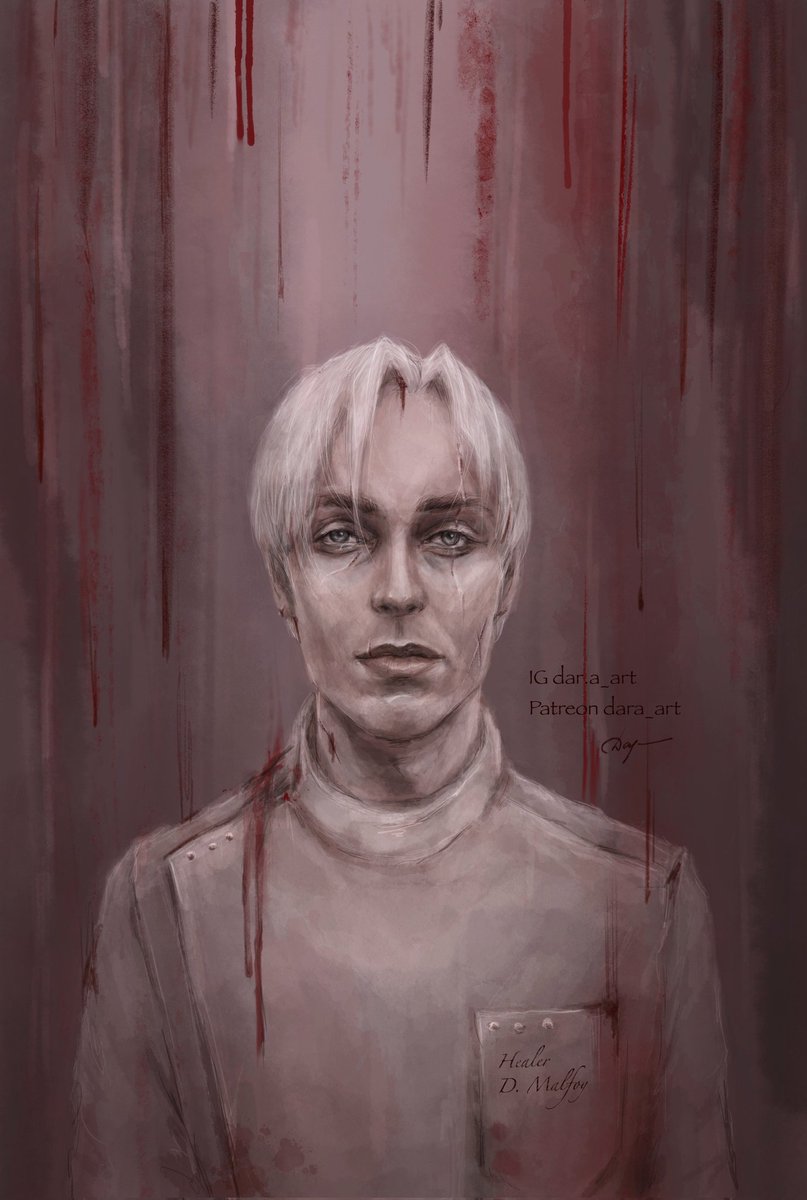 Dara_artist's tweet photo. When you are strong, but the war is stronger
  
Healer and member of the Order of the Phoenix D. Malfoy. 

#dracomalfoy  #healermalfoy #dramione https://t.co/LoDipkB1fJ
