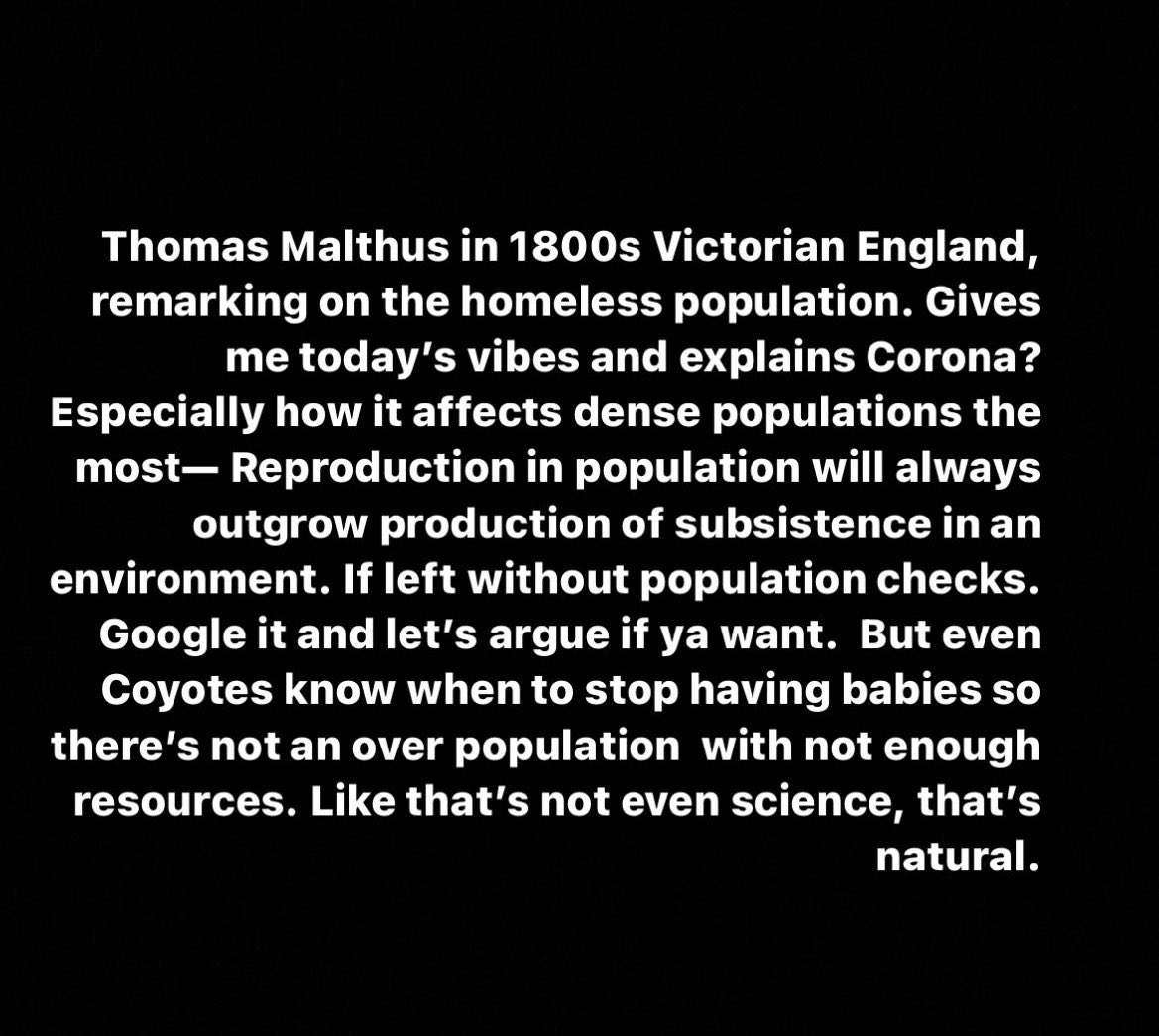 bbmoon_j's tweet photo. #thomasmalthus #survivalofthefittest #Darwin #darwinism #Anthropology #psychology #socialstudies #History #SCIENTIST #Academia #Biology #scicomm #lifelonglearning #america #corona #COVID19 #populationchecks … https://t.co/BgA2kTLOXx