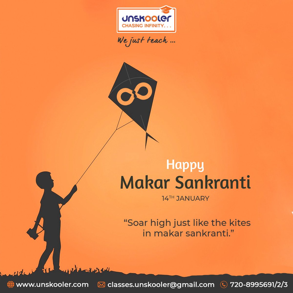 Unskooler_'s tweet photo. Happy Makar Sankranti 

"Soar high just like the kites in makar sankranti."

#HappyMakarSankranti #kites #festival #crashcourse #cbseexam #AITS #education #Exambooster #liveclasses #Elearningonline #onlinelearningapp https://t.co/rfU0EJZqJy