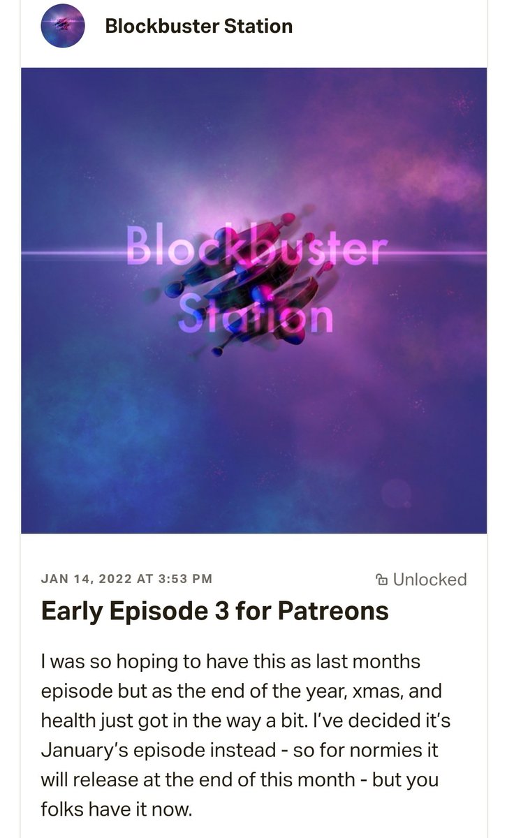Looks like <a href="/BlockbusterStn/">Blockbuster Station</a> patreons are getting extra lucky today

💜💜Early Ep3💜💜

Patreon.com/blockbustersta…