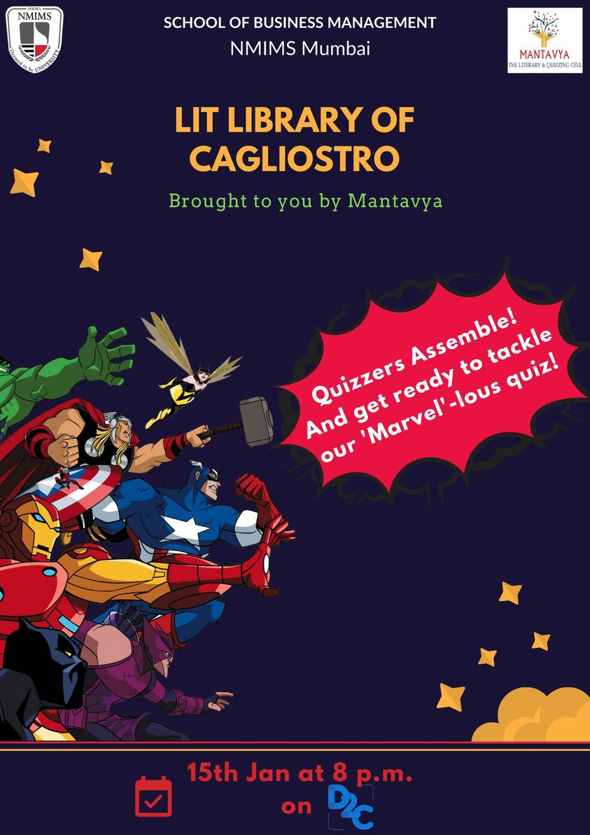 mantavya_nmims's tweet photo. Are you crazy about Marvel Comics!!!
Register on the below link to be part of Marvelous quiz 
https://t.co/VaWIow1WK6 https://t.co/IgiMyE1oWF