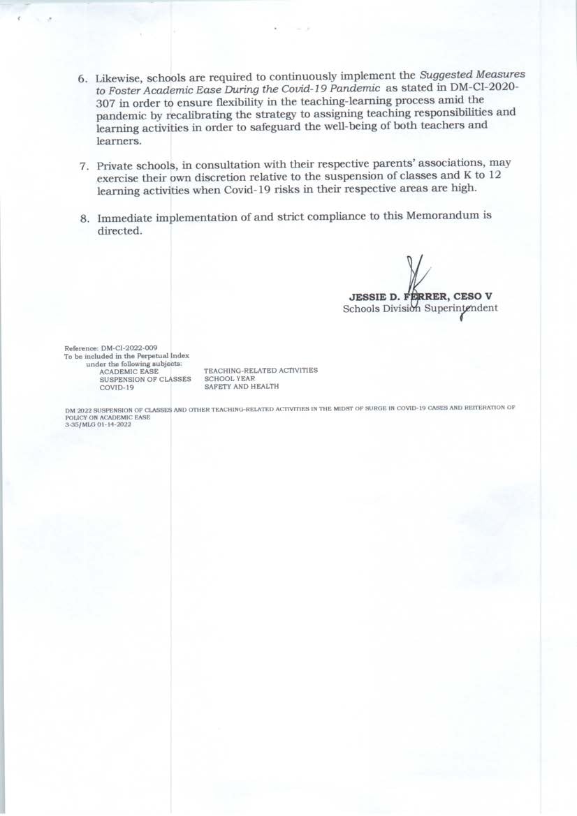 TNHS1947's tweet photo. Here's the Division Memorandum regarding the suspension of classes.
#WalangPasok 
#TalaveraNHS 
#DepEdNuevaEcija 
#TalaveraNHSprojectWATCH https://t.co/aG5pfYa4zl