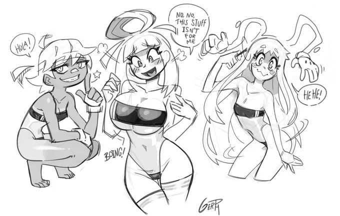 More gals in #GrisSwimsuit 