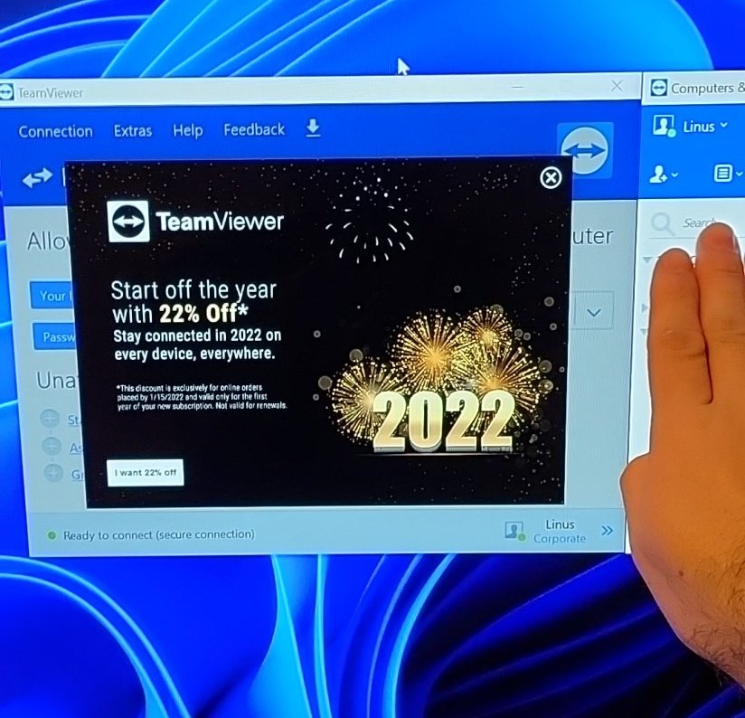 linusgsebastian's tweet image. Liars.
You are popping crap up on my paid software again @TeamViewer after you told me you wouldn't anymore 😔