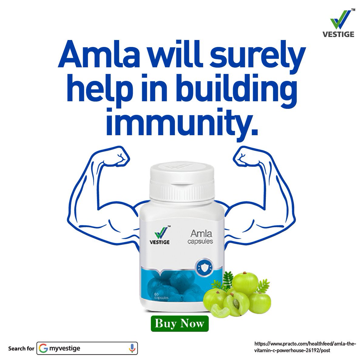 vestigemkt's tweet photo. Improve the body’s immune system with antioxidants and flavonoids!
Take one capsule twice daily of Vestige Amla capsules✨
Buy: https://t.co/dvTnoyMSEx
#PreventNotPanic #StayHomeStaySafe
#WishYouWellth https://t.co/QsPmxqXfEF