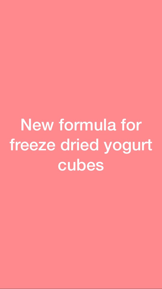 New formula of Freeze dried yogurt cubes for pet food