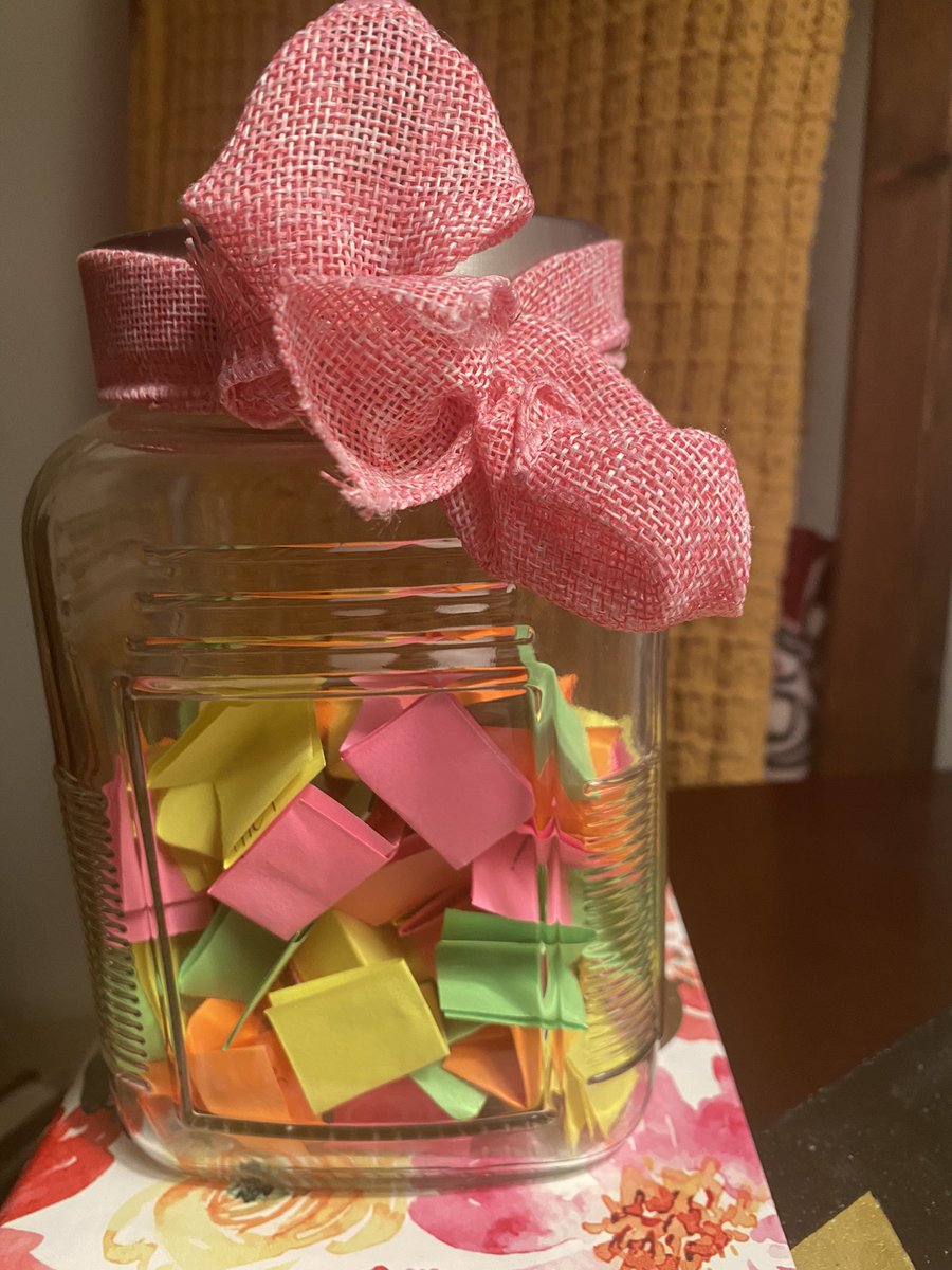 <a href="/marybicknellcom/">Mary Bicknell, CEO Bold Life&Biz</a> So I very literally JUST made myself a self care jar with which I will use to be intentional to use this year. I have written out self care possibilities for the areas of my spirit/soul (orange), body (green), mind/emotions (pink), and just plain fun (yellow).