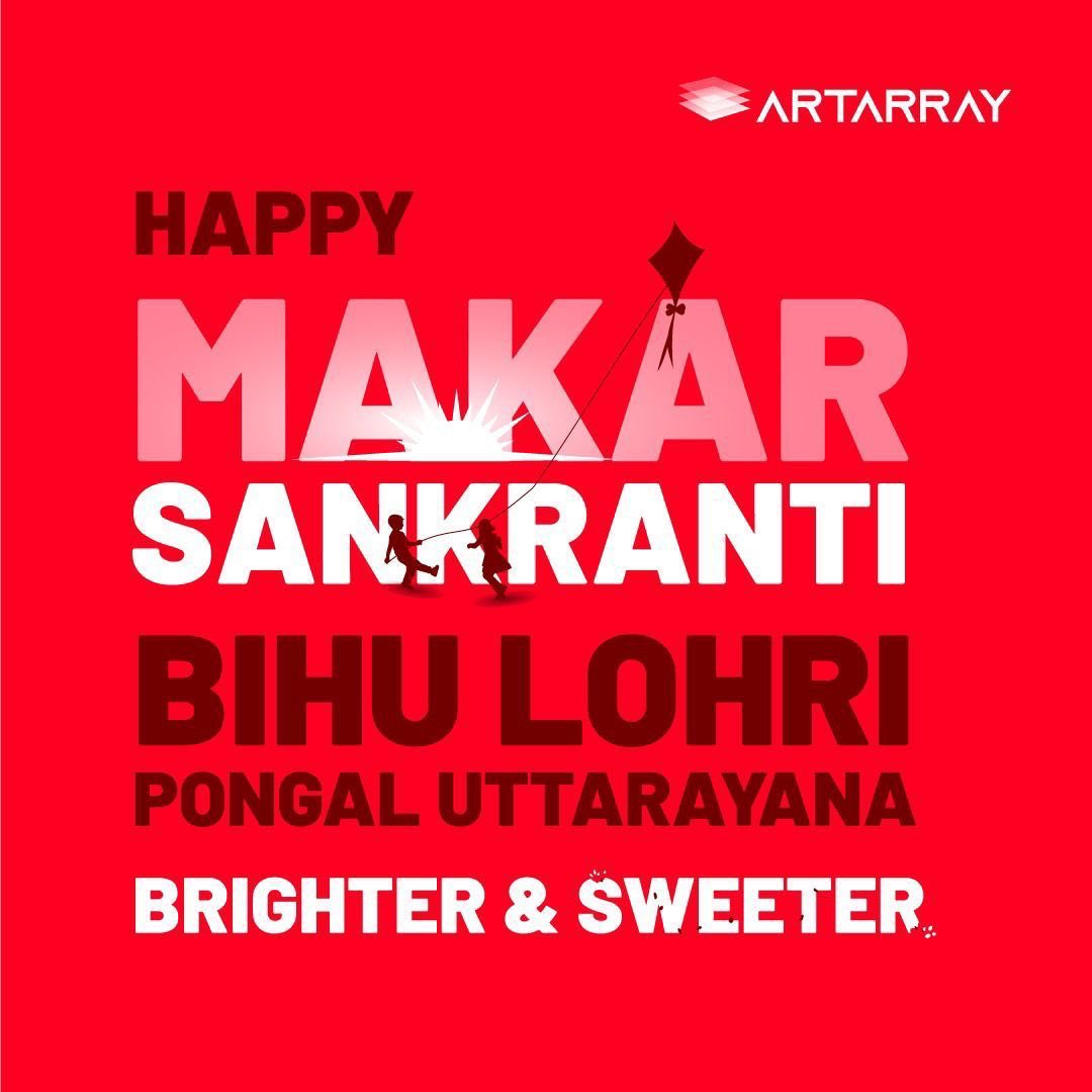 ydyashad's tweet photo. Makar Sankranti, a day when Sun also starts moving northwards.
On the occasion of this festive season of Makar Sankranti, Bihu and Pongal we wish you a brighter and sweeter year ahead!!

#artarray #visualdesign #marketingcommunications #digitalmarketingagency #brandidentitydesign https://t.co/UNowEGg2Ix