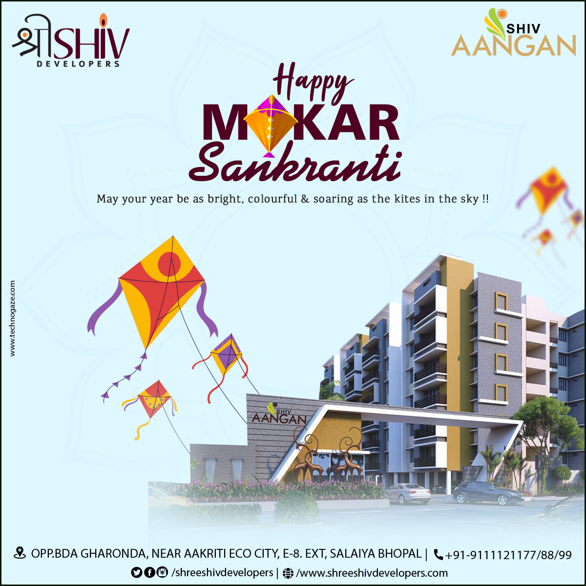 shreeshivdev's tweet photo. Give us Space to Fly this Sankranti
Happy Makar Sankranti
.
Contact Us: +91 911 112 1177 /88/99
Visit: https://t.co/rme3QtTOHv
Address: Opp. BDA Gharonda, Near Aakriti Eco City, E-8. EXT. Salaiya Bhopal
#ShreeShivDevelopers #ShivAangan #makarsankranti #sankranti #kites #uttarayan https://t.co/gxvM3TmJAO