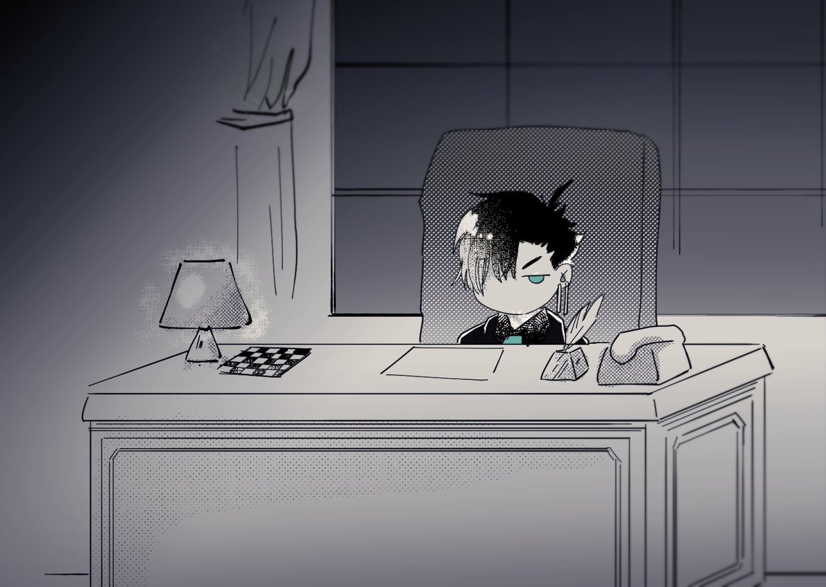 Manuru_15's tweet photo. #ままままち産裏社会パロ 
Tiny Night at work.
#NightmareSans https://t.co/qnFgHgiQG5