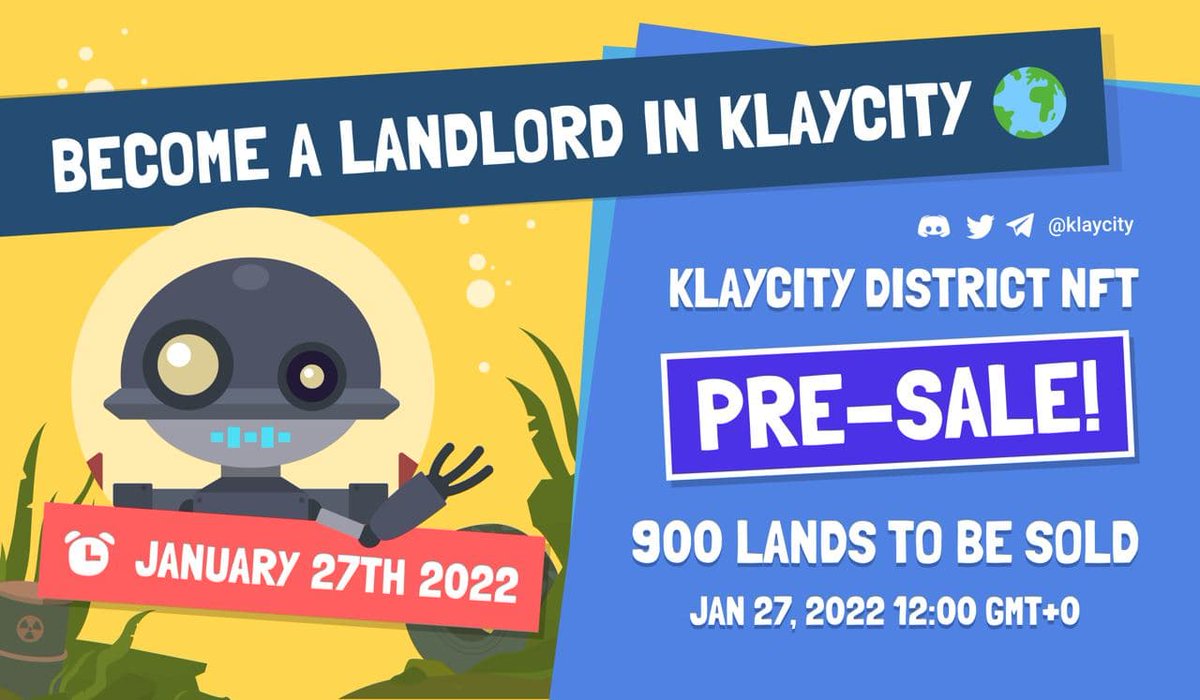 Theres not much time before our #NFTdrop If you're new to #Klaytn, be sure to join our discord to learn how to connect to @klaytn_official! P.S. We're giving away over 30 District NFTs to our Community :) 👉bit.ly/3flk4Kr #P2EGame #GameFi #NFTdrop #NFTGiveaway