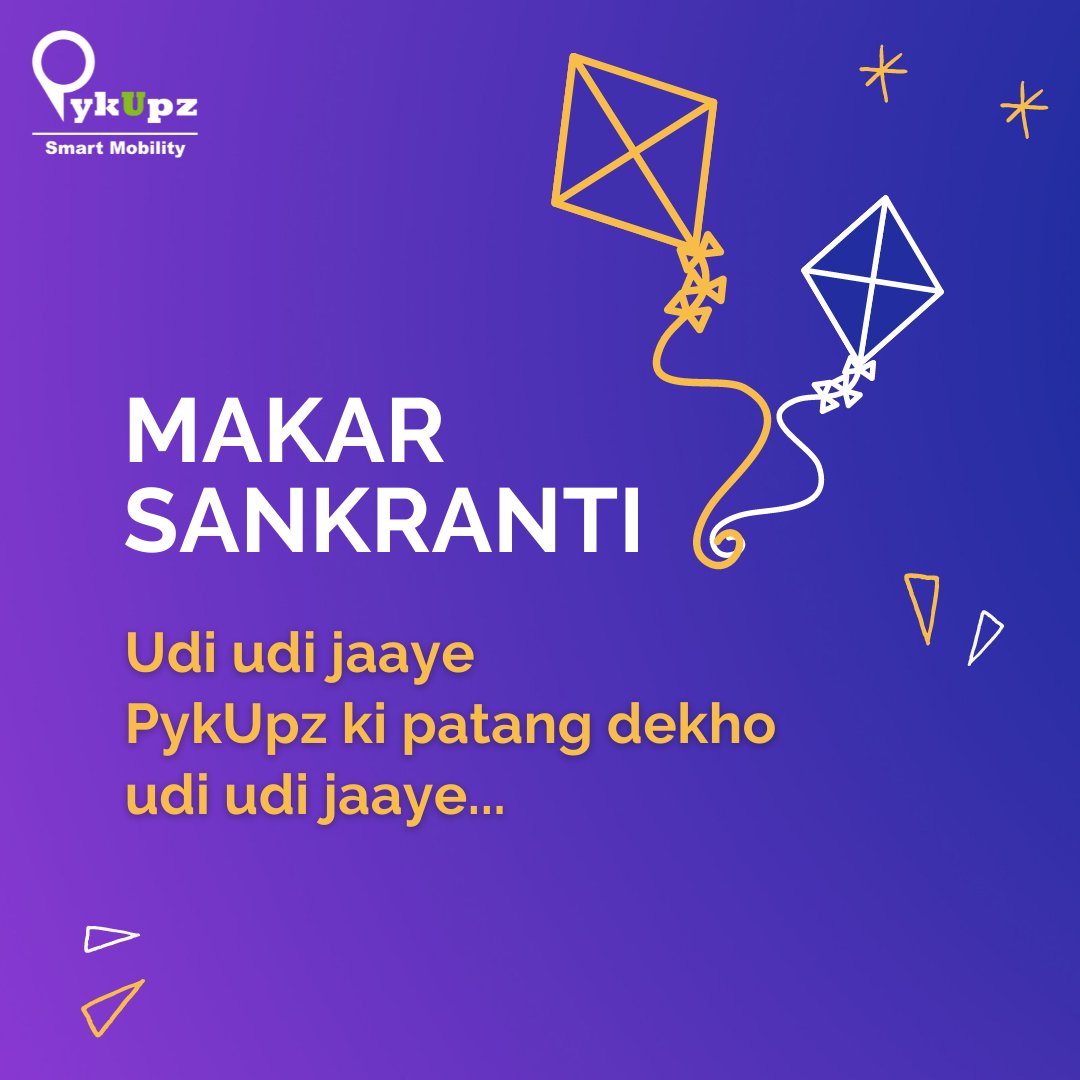 pykupz's tweet photo. May this Makar Sankranti fill your life with joy, happiness, and PykUpz rides. Wishing you and your family a very Happy Makar Sankranti.

#makarsankranti #shareride #bikepool #carpool #pykupz https://t.co/7s9LfqHV4F