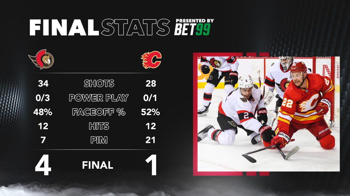 Senators's tweet photo. 📊 from tonight's victory!

#GoSensGo https://t.co/YDQhfrx0oC