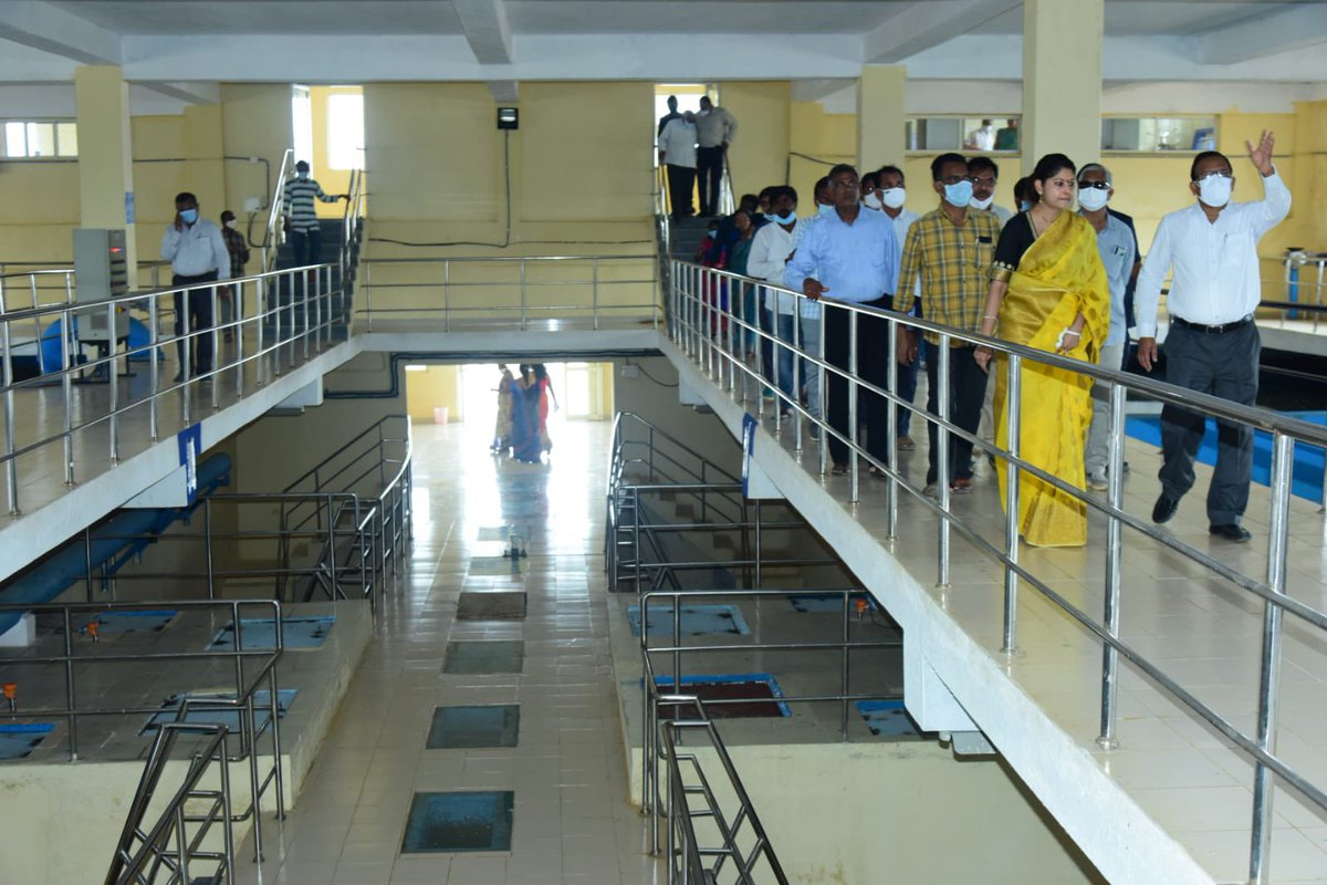 mb_telangana's tweet photo. Secretary to Honb’le CM &amp; Secretary to #MissionBhagiratha Smita Sabharwal madam visited 70 MLD Water Treatment Plant at Mucherla on 13.01.2022 and reviewed water supply situation.

@SmitaSabharwal @DayakarRao2019 https://t.co/N4JJBaAixR