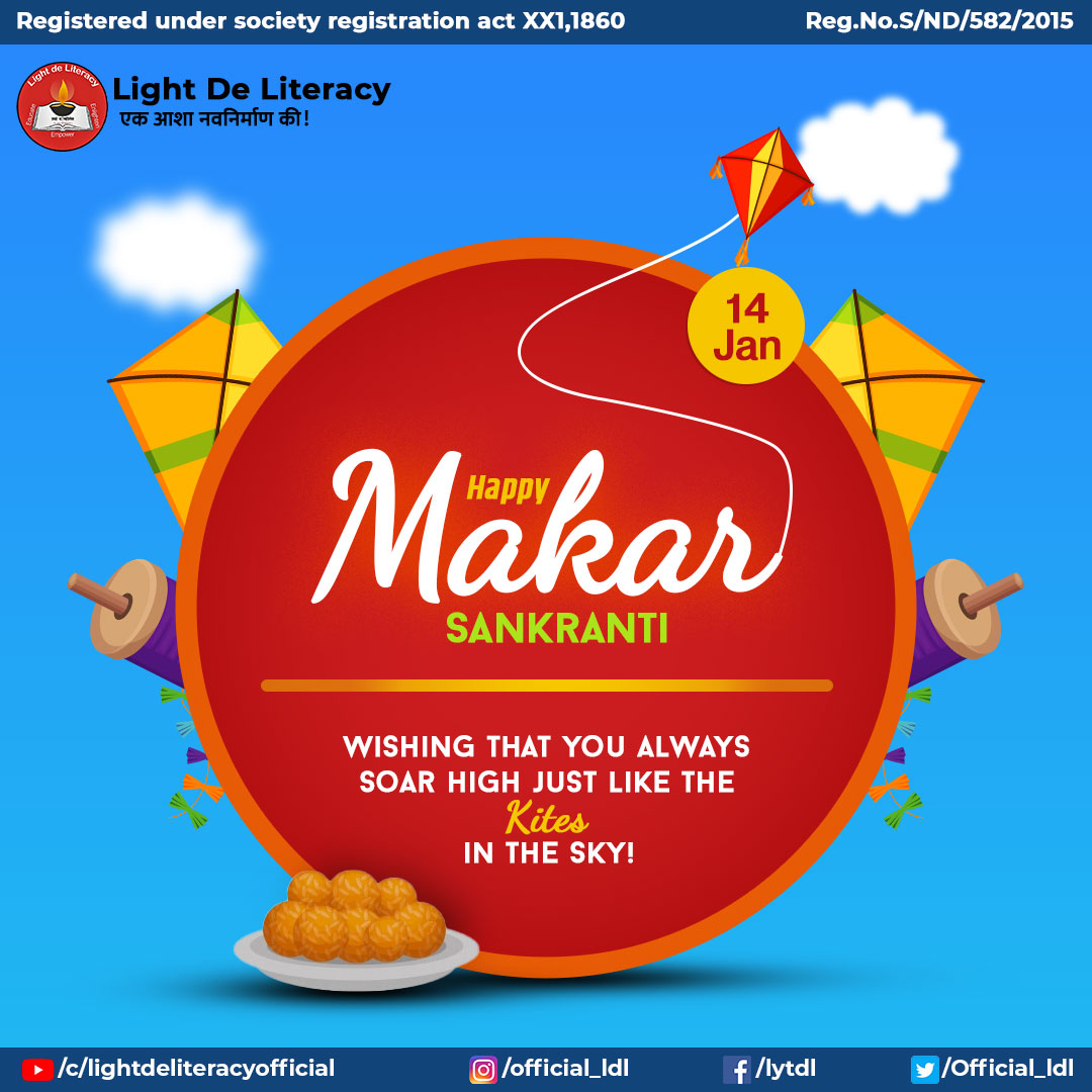 Official_LDL's tweet photo. The festival of the Sun is here !! May it bring you greater knowledge and wisdom and light up your life.  
Wishing you a very happy Makar Sankranti !!
#HappyMakarSankranti #MakarSankranti #ldl #ngo https://t.co/7TWjYdyT1y
