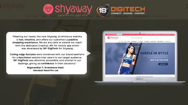 18thDigiTech's tweet photo. Shyaway has already witnessed an increase in their order volume by 20% and decreasing abandoned carts by 10%.
 
Here is what they had to say about their experience working with 18th Digitech: https://t.co/ykSC5Mu5FX