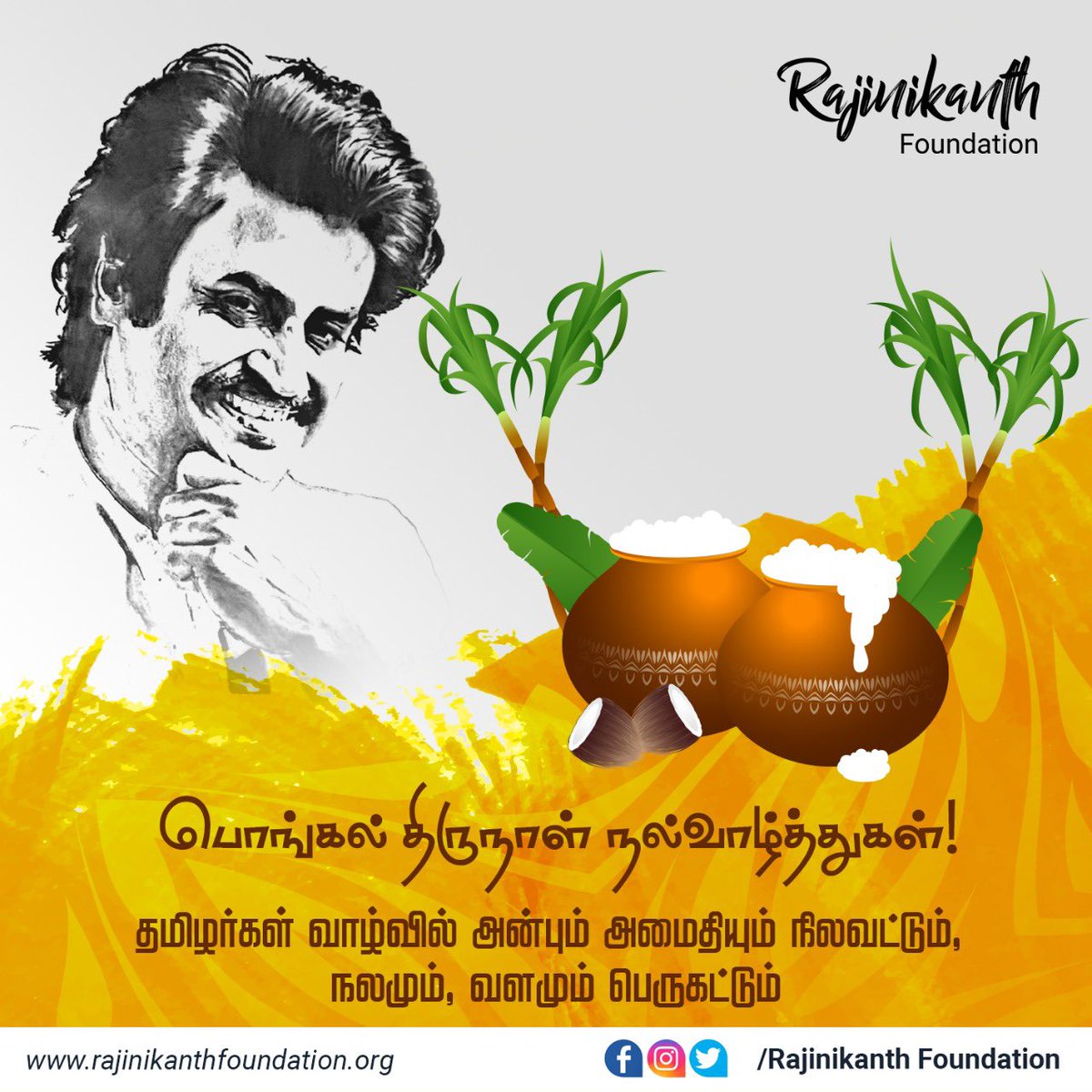 Rajinikanth Foundation Official (@rajinikanthfo) on Twitter photo Wish you Very Happy Pongal to you and your family. Let this wonderful year be filled with loads of Joy, Happiness, Bliss & Prosperity. May you be blessed abundantly with Most & more success. God Bless, God Speed. <a href="/rajinikanth/">Rajinikanth</a> <a href="/sathyakumar_in/">Dr. M. Sathya Kumar</a> <a href="/SudhakarVM/">Sudhakar</a> <a href="/officialairmm/">RAJINIKANTH MAKKAL MANDRAM</a> Wish you Very Happy Pongal to you and your family. Let this wonderful year be filled with loads of Joy, Happiness, Bliss & Prosperity. May you be blessed abundantly with Most & more success. God Bless, God Speed. <a href="/rajinikanth/">Rajinikanth</a> <a href="/sathyakumar_in/">Dr. M. Sathya Kumar</a> <a href="/SudhakarVM/">Sudhakar</a> <a href="/officialairmm/">RAJINIKANTH MAKKAL MANDRAM</a>