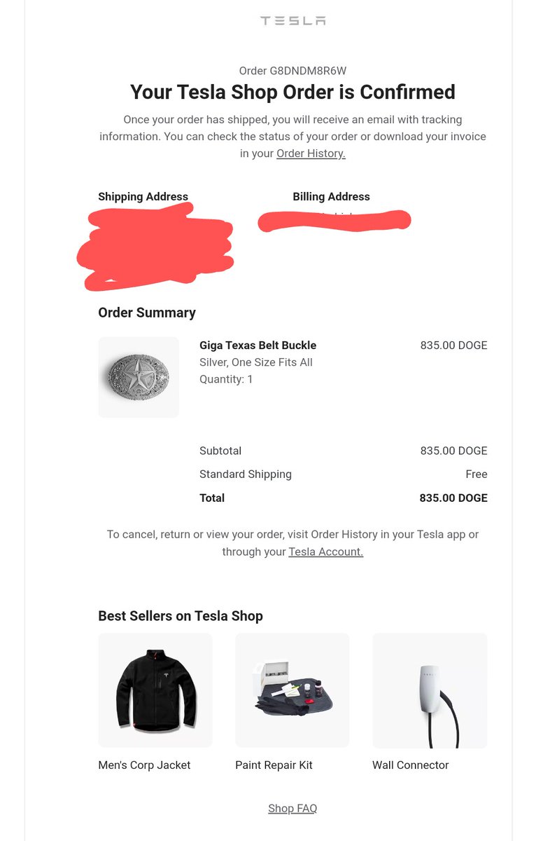 ivord1's tweet photo. @mishaboar I just ordered at Tesla shop with DOGE: https://t.co/ywZwjP6DjO
