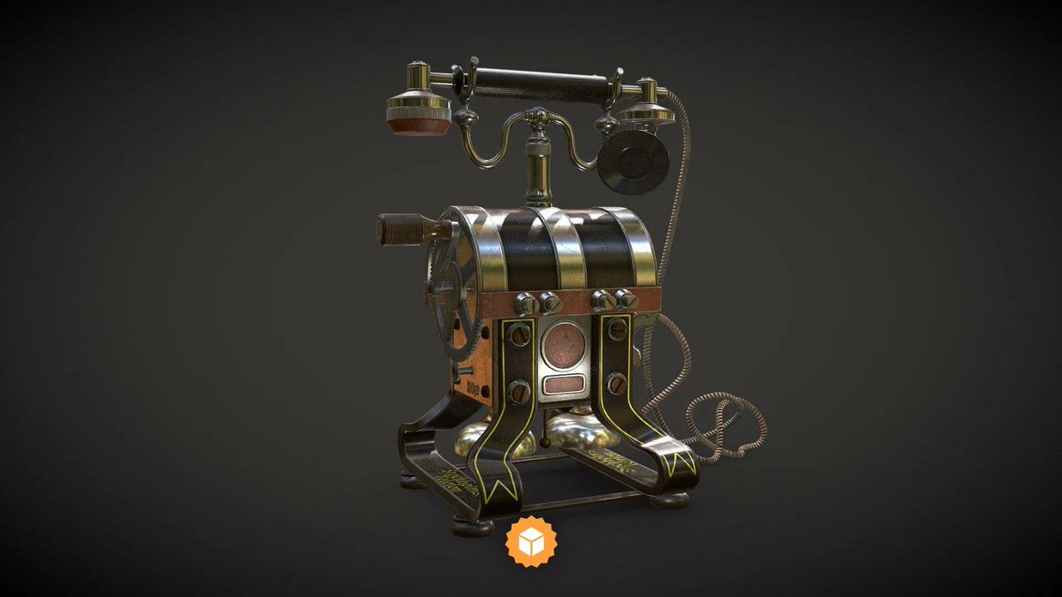 Sketchfab's tweet photo. New staff pick: Retro Telephone "Bordstelefon Tunnan" by Happymiel4. Check it out in #3D, #AR or #VR: https://t.co/ZEHMfBp5vD https://t.co/BYuG6i7Zz6