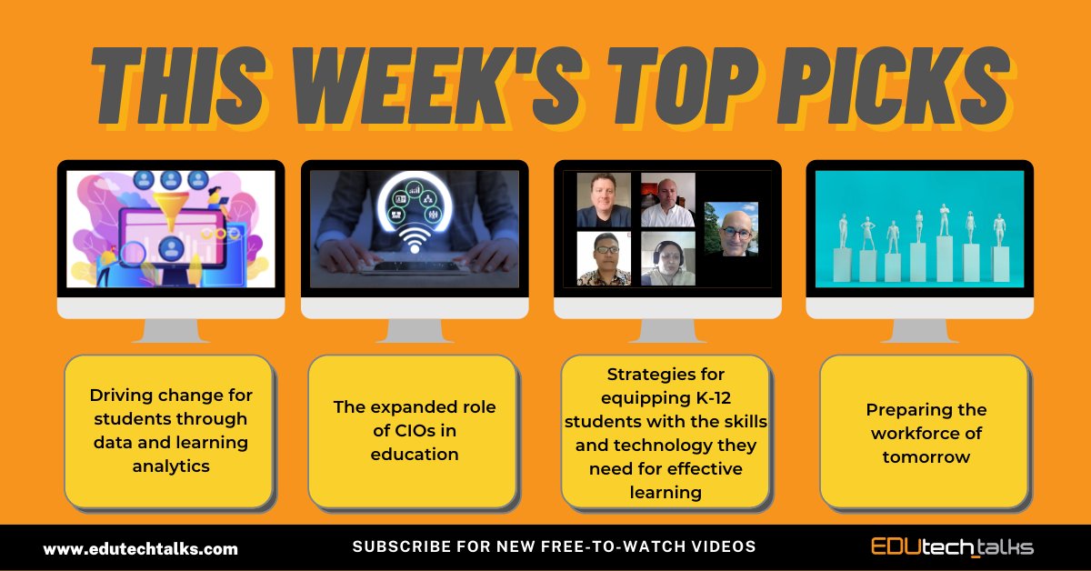 EdutechTalks's tweet photo. #EDUtechTalks top picks: https://t.co/BEsDrgCHoa
How is #EdTech really changing our #schools? Uncover the pivotal role of CIOs in schools, the power of #student data for actionable insights & skill demands of a digitally-driven workforce.
#education #k12ed #highered https://t.co/kdyr8b9cpn