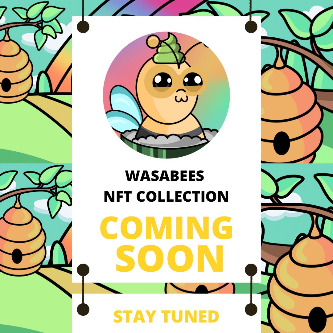 Wasabeesnft's tweet photo. Follow to stay tuned 🐝🌸
#nft #nfts #NFTLAUNCH #NFTdrop #NFTCommunity #NFTcollectibles #NFTartist #NFTProjects #newnftproject #newNFTs #savethebees #opensea #ETH #pollinators #wasabees #Raritysniffer #rarible #bees #NFTfamily #NFTartists #OpenSeaNFT #Ethereum https://t.co/pbmZxjTcxH