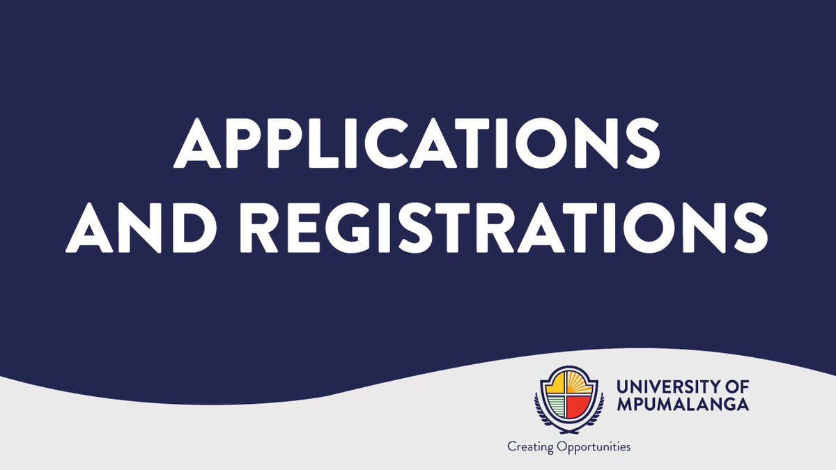 UniMpumalanga's tweet photo. UPDATE: UMP will issue communication in due course about programmes that are still open for late applications.

Students that have applied and want to enquire about applications or registrations related
matters, 📧
☑️ Zandile.Ncanana@ump.ac.za or
☑️ Malibongwe.Mamba@ump.ac.za https://t.co/N9ZNEQP7gV