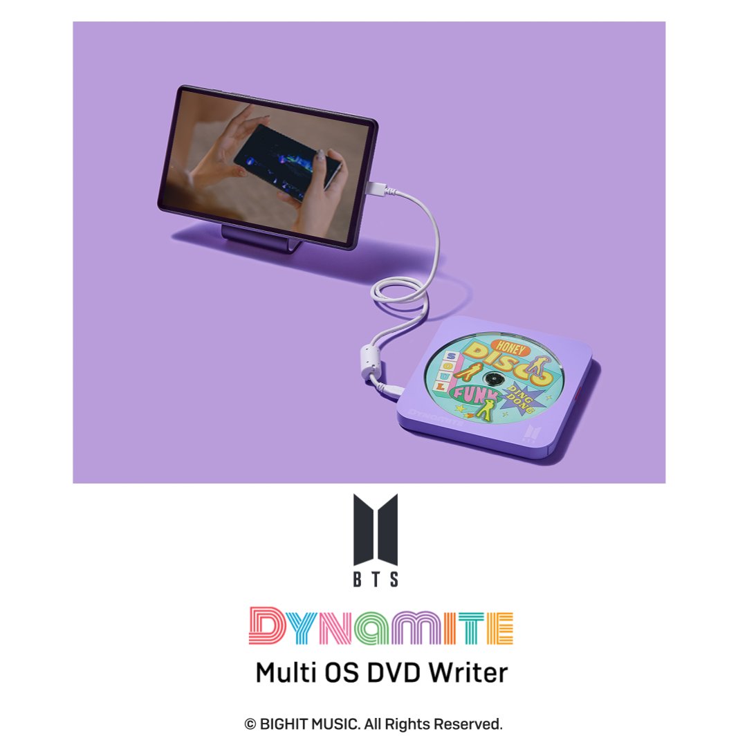 BTS Dynamite(ダイナマイト)マルチOS DVDライター(パープル)