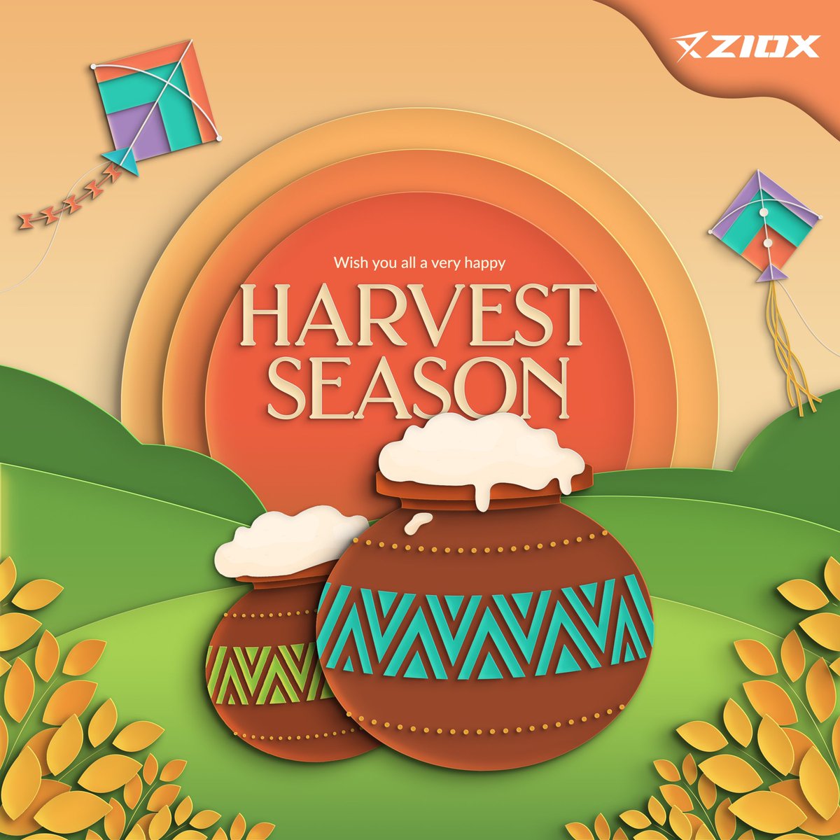 Happy Makar Sankranti, Uttarayan, Pongal and Magh Bihu! May the #harvest of #happiness reap in every household.

#harvestseason #newyear #festival #celebration #makarsankranti #uttarayan #pongal #maghbihu #topicalspot #india #creativeads #festivespot #zioxofficial #ziox