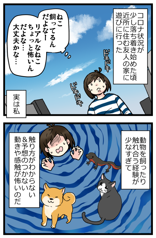 猫に対して初めて恐怖心を持たないでいられた話です。
動物は好きだけど接触は怖いっていう感覚はいまいち理解されないようで、普段は「怖い」って言わないようにしてるんだけど、マリエちゃんちのポキたんは私の心をあっさり奪っていった…💕

記事はこちらからどうぞ👇
https://t.co/QLli9yitRg 