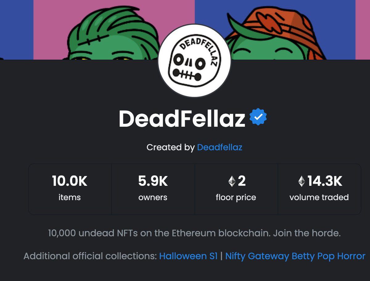 Deadfellaz's tweet image. 🍾 We did it ‘fellaz 🤝🧟‍♀️