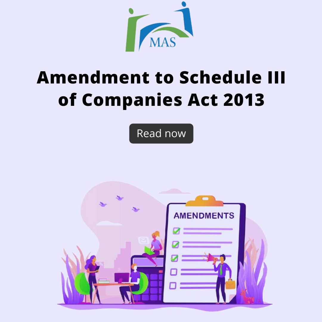 mas_partner's tweet photo. Amendment to Schedule III of Companies Act 2013

To know more, visit: https://t.co/p5MbTRKf46
.
.
.

#Amendment #Schedule #CompaniesAct2013 #FinancialStatement #Purpose #CSRDisclosure #MAS https://t.co/1ivFo8TuiN
